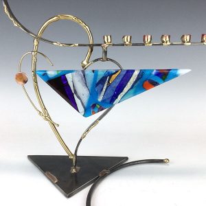 Two Tone Heart Menorah – Gary Rosenthal Collection